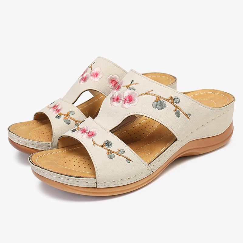 Flower Embroidered Vintage Casual Wedges Sandals (BUY 2 GET 30% OFF)