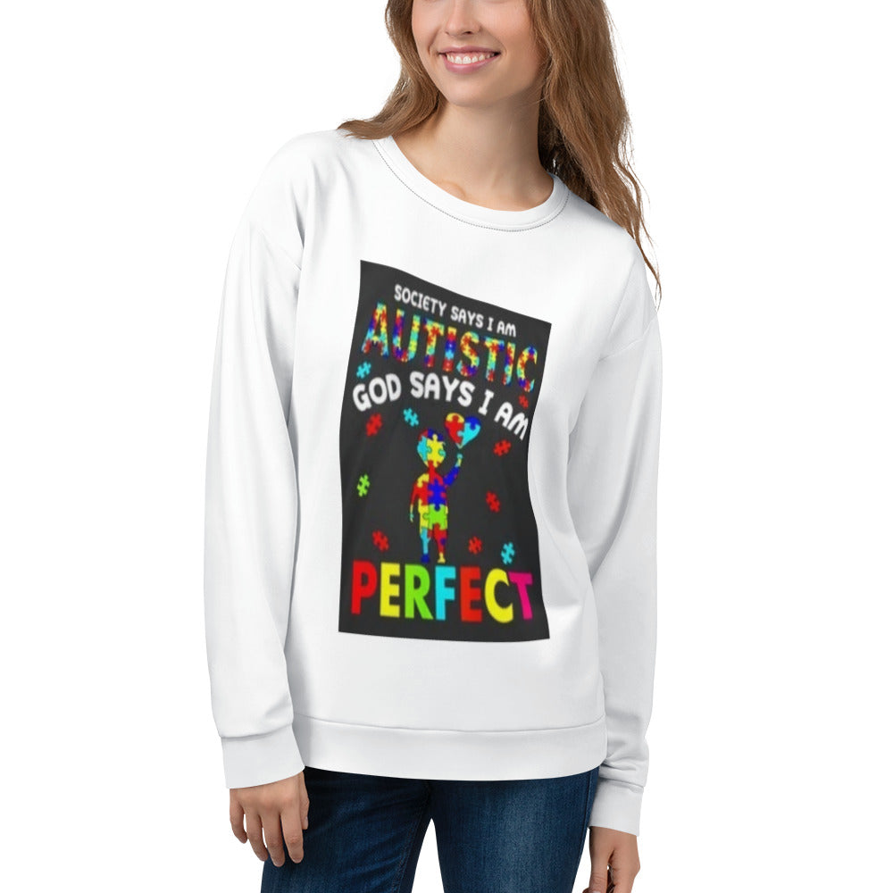 Unisex Sweatshirt "God Says I Am Perfect"