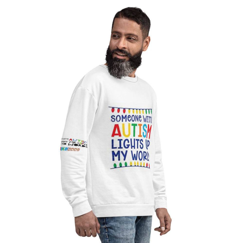 Unisex Sweatshirt Autism Lights Up My World